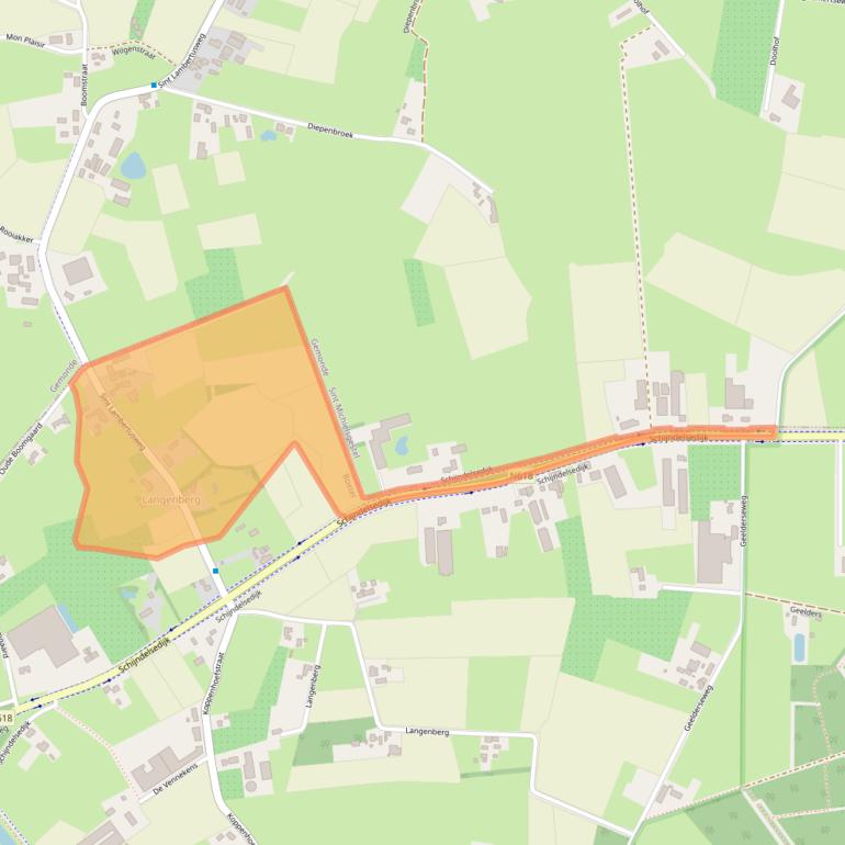 Kaart van postcodegebied 5283VL.