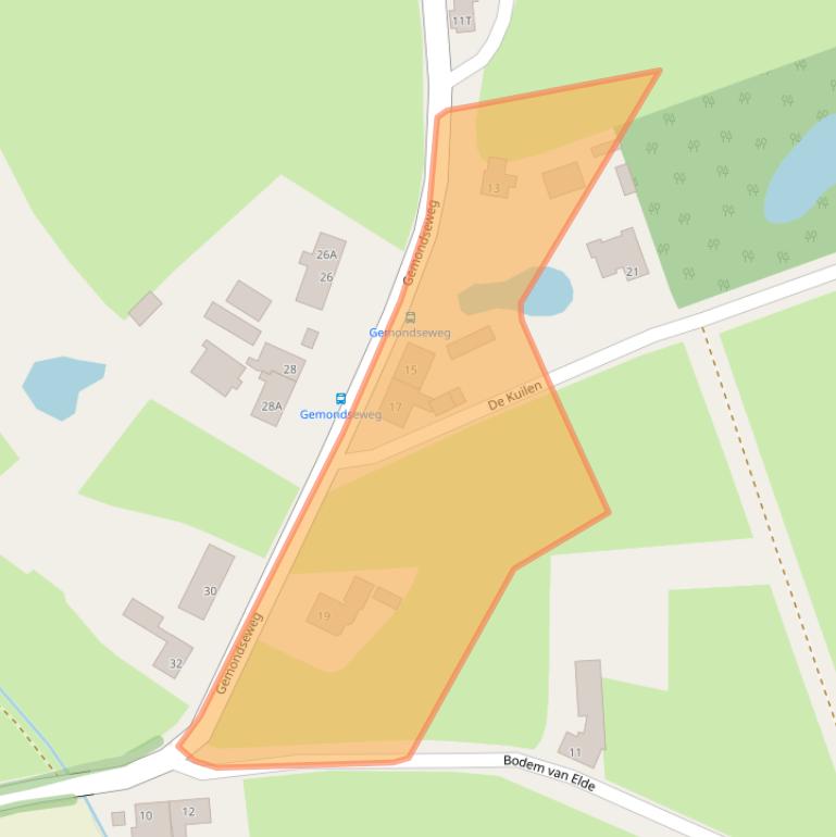 Kaart van postcodegebied 5292NM.