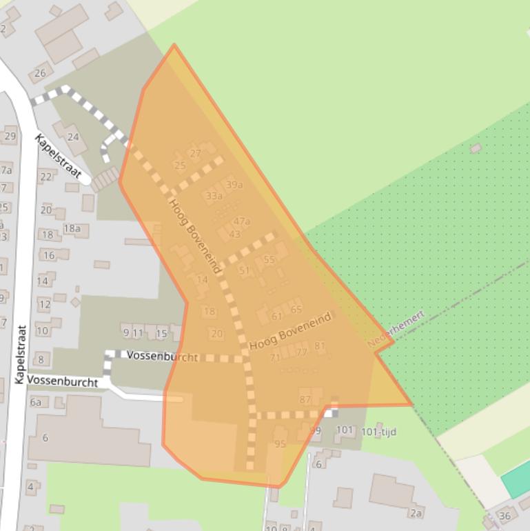 Kaart van postcodegebied 5317JZ.