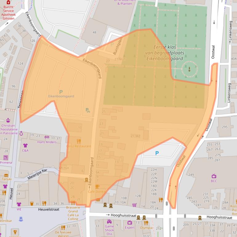 Kaart van postcodegebied 5341CT.