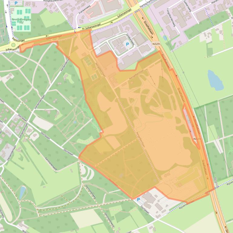 Kaart van postcodegebied 5342LA.