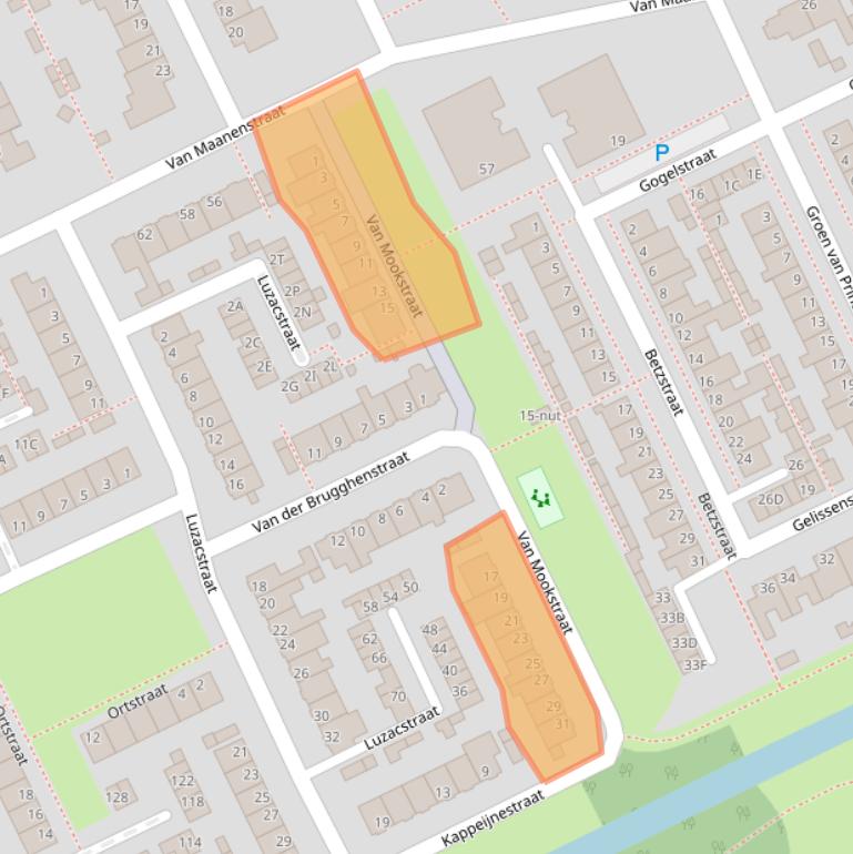 Kaart van postcodegebied 5344KV.