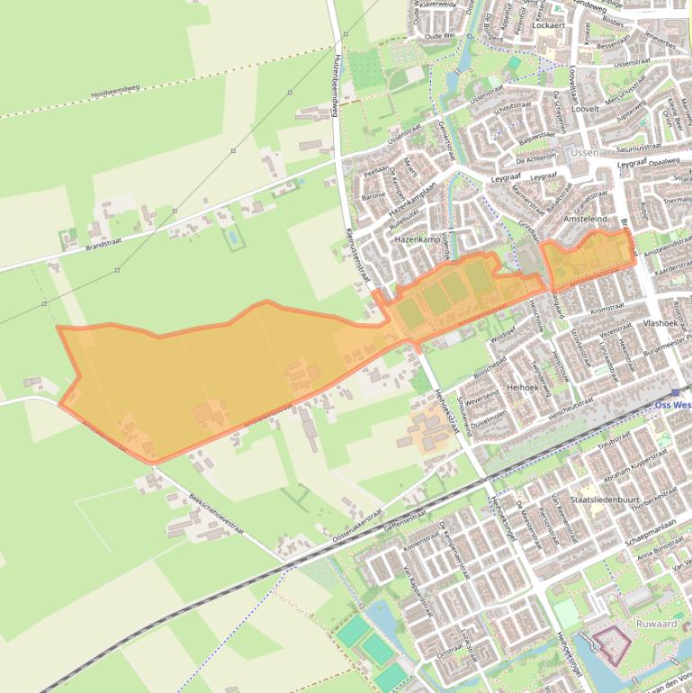 Kaart van postcodegebied 5345HA.