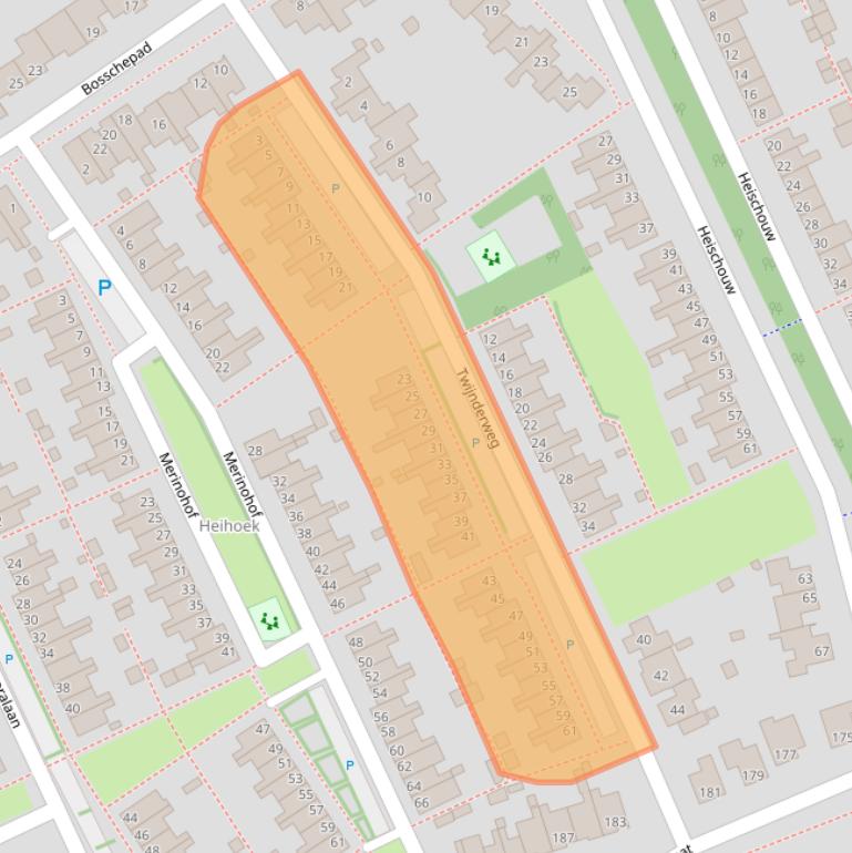 Kaart van postcodegebied 5345ZE.