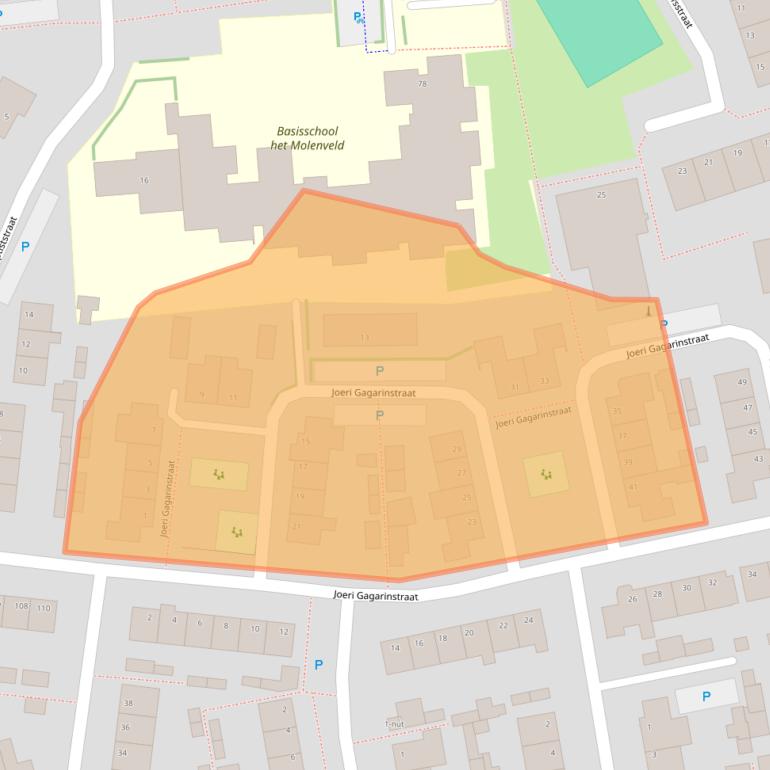 Kaart van postcodegebied 5351HA.