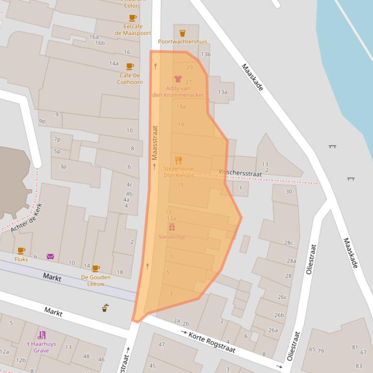 Kaart van postcodegebied 5361GE.