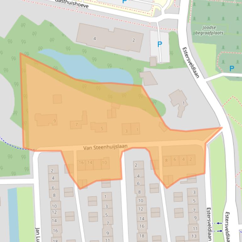 Kaart van postcodegebied 5361HW.