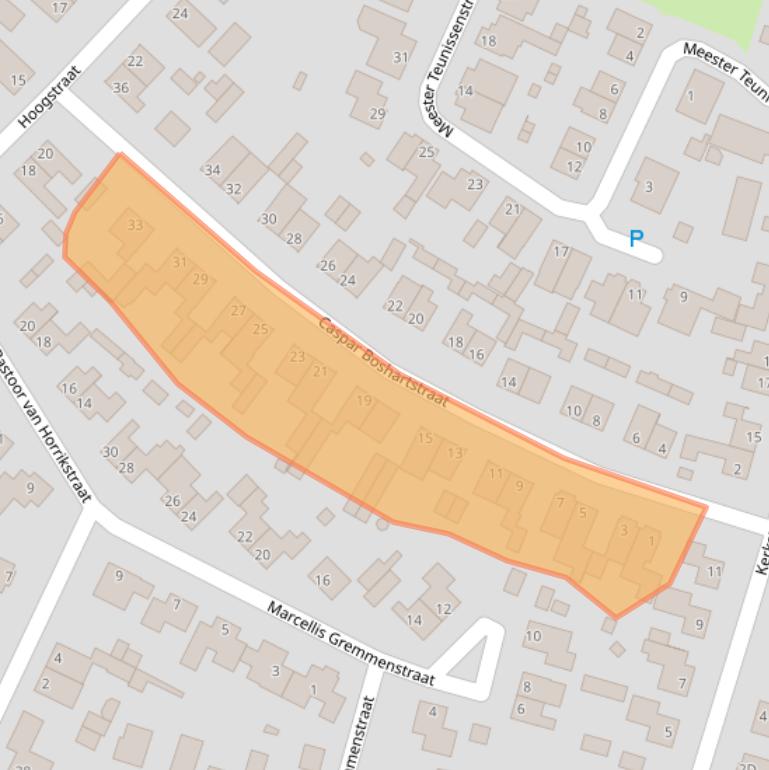 Kaart van postcodegebied 5367AC.