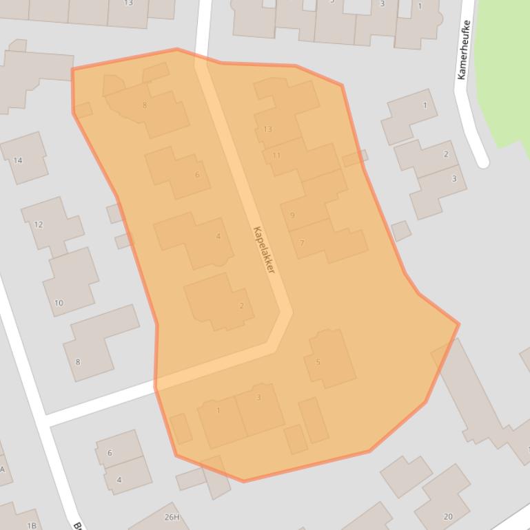 Kaart van postcodegebied 5373EN.