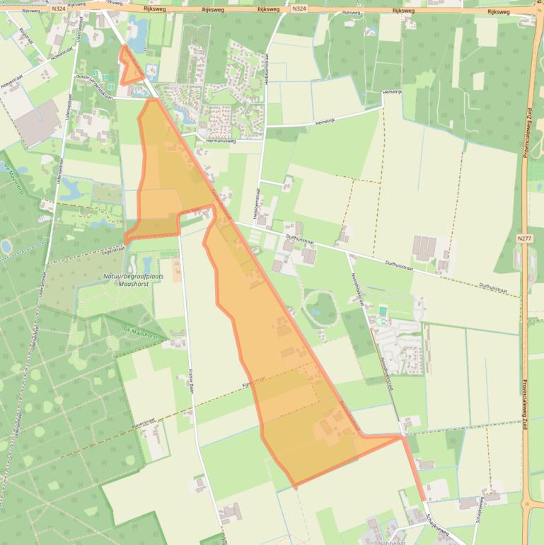 Kaart van postcodegebied 5374RR.