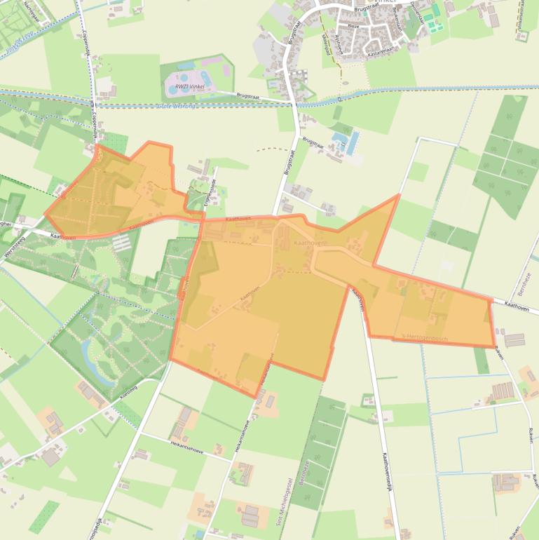 Kaart van postcodegebied 5383KV.