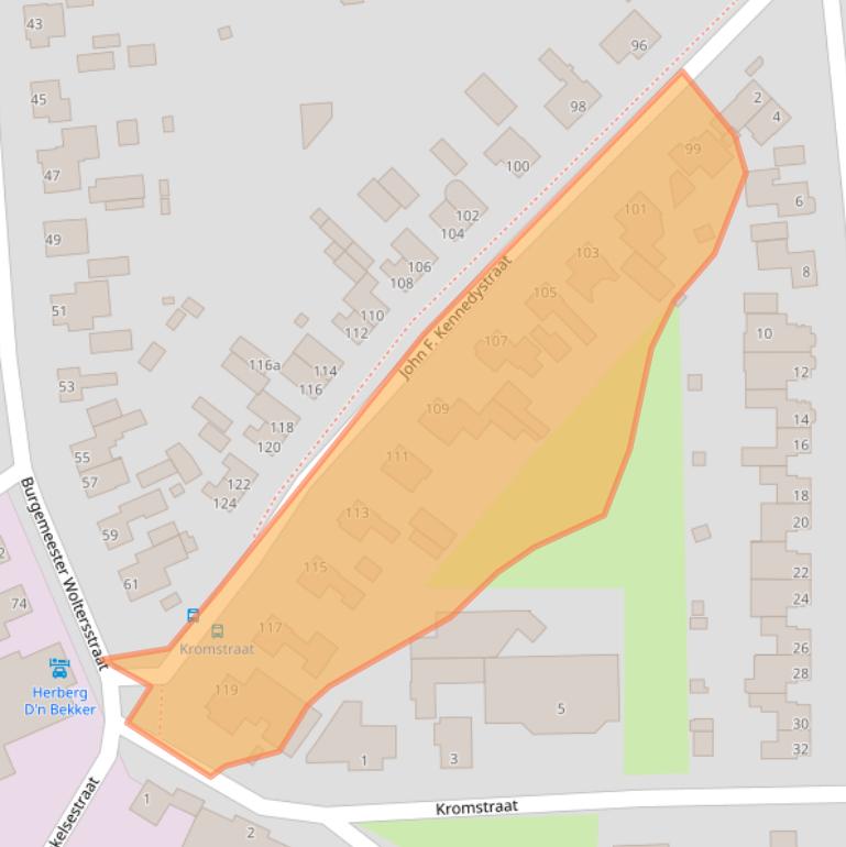 Kaart van postcodegebied 5384GC.