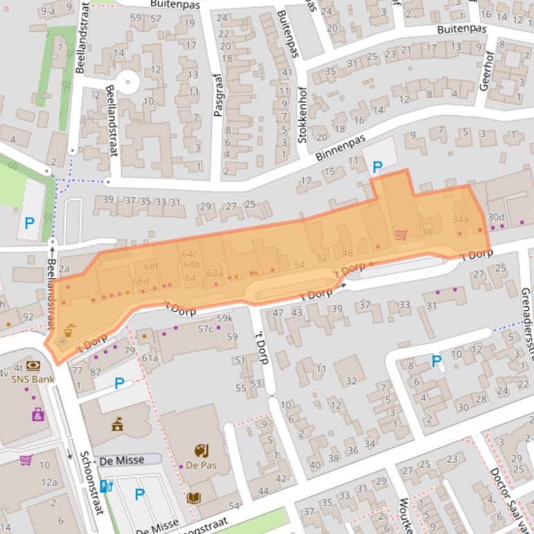 Kaart van postcodegebied 5384MC.