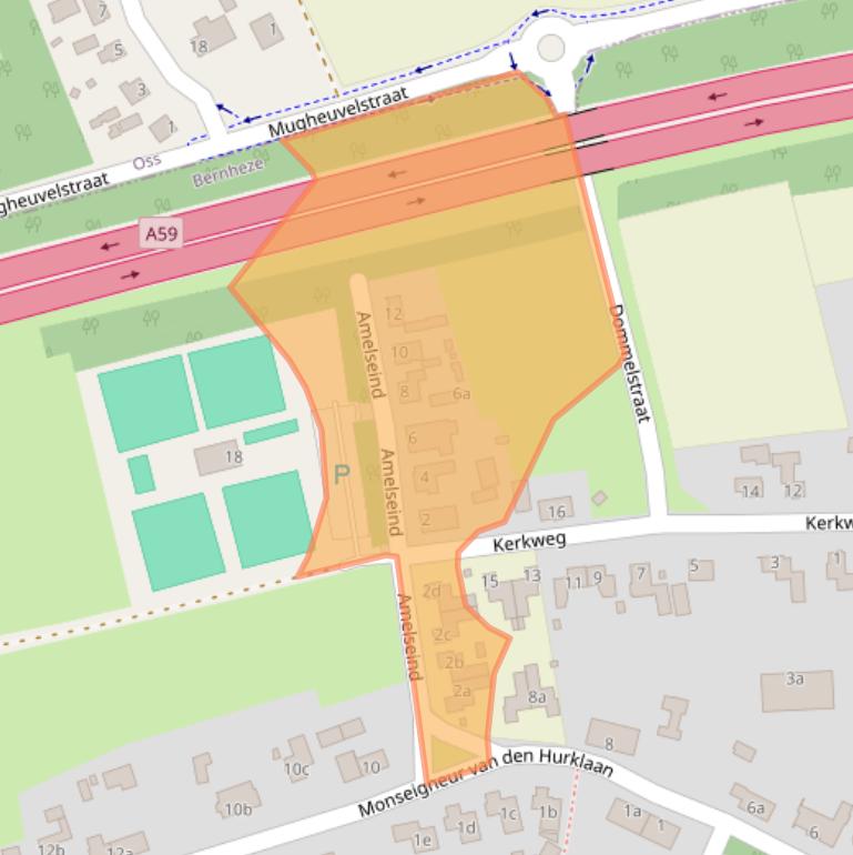 Kaart van postcodegebied 5384NM.