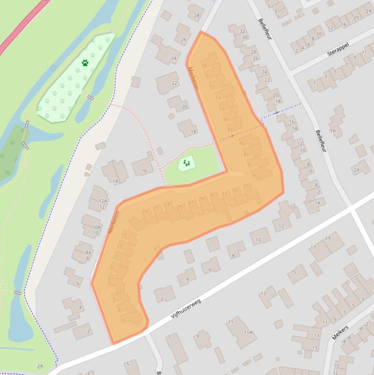 Kaart van postcodegebied 5401LR.