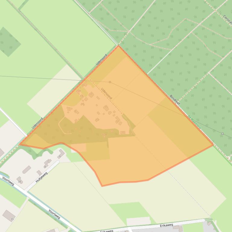 Kaart van postcodegebied 5406VH.