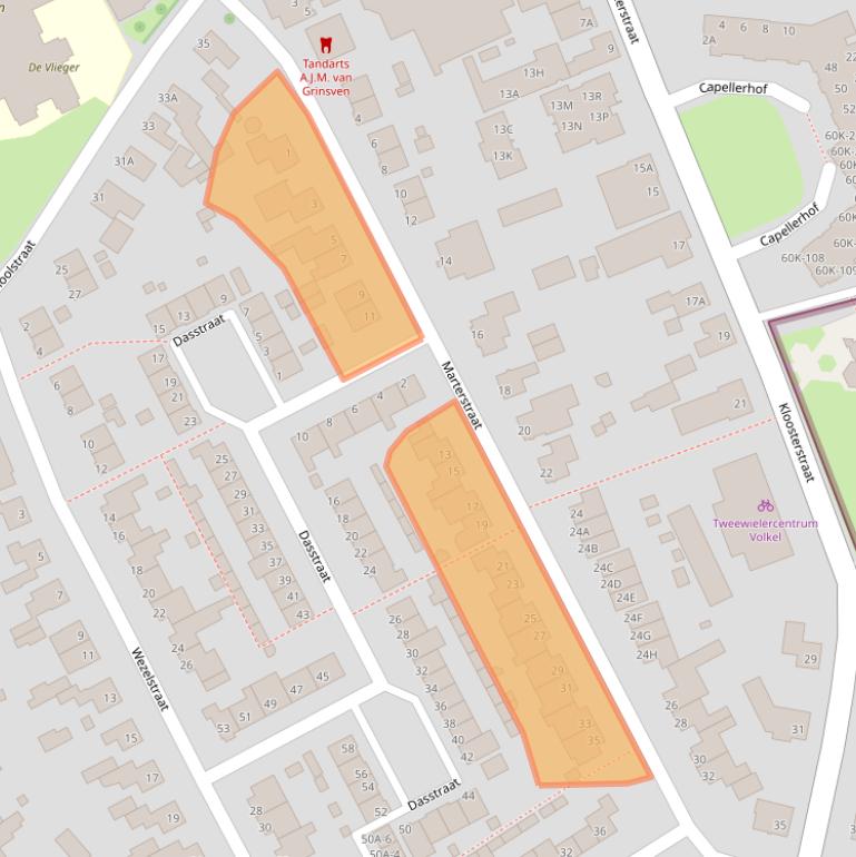 Kaart van postcodegebied 5408XP.