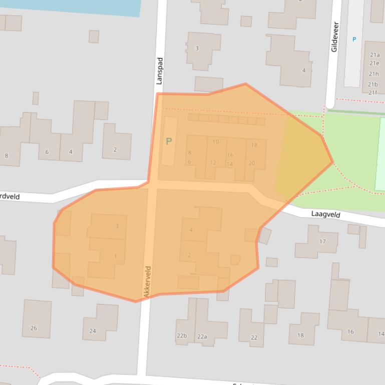 Kaart van postcodegebied 5411TV.