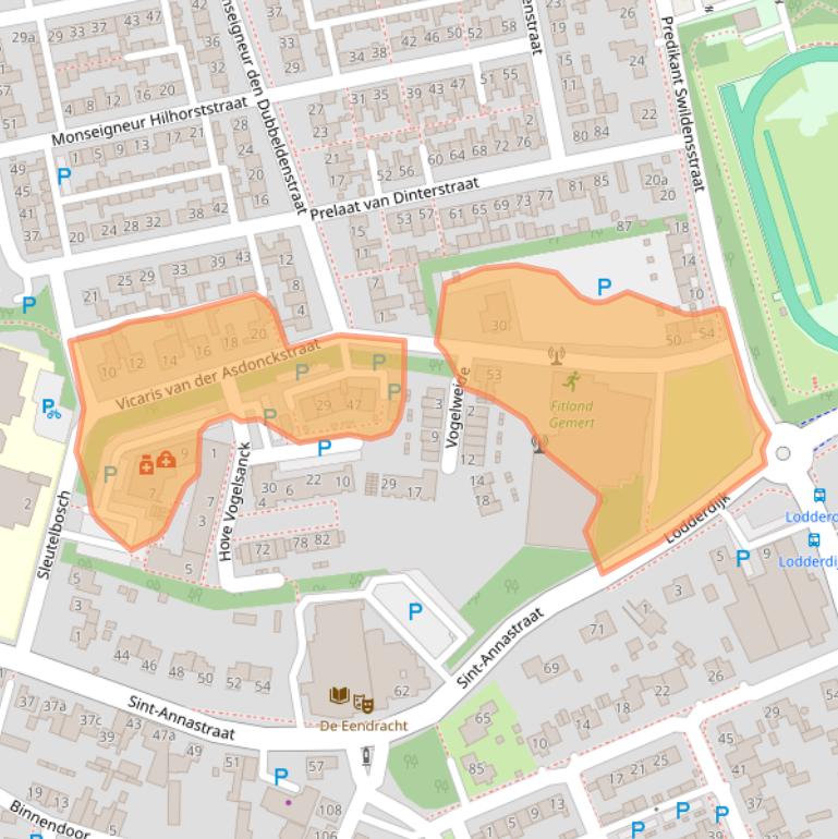 Kaart van postcodegebied 5421VB.