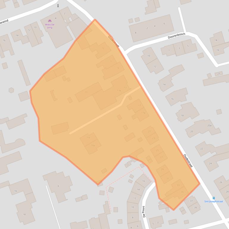 Kaart van postcodegebied 5421WB.