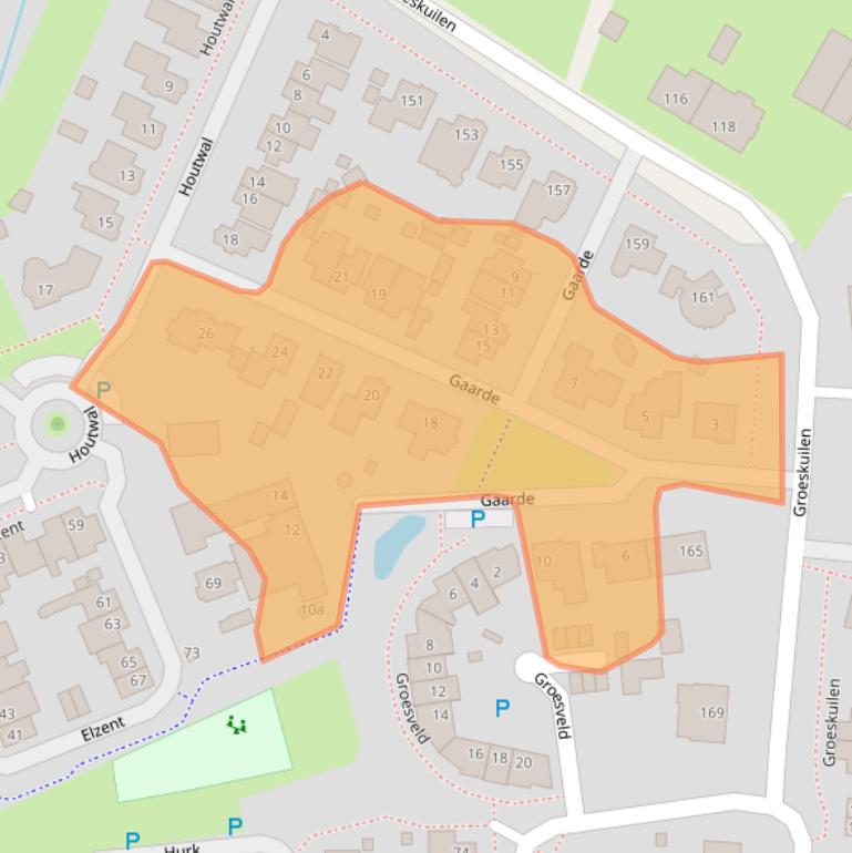 Kaart van postcodegebied 5422CS.