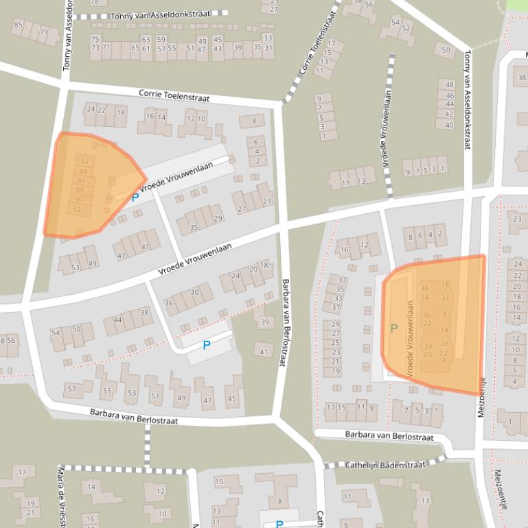 Kaart van postcodegebied 5422EJ.