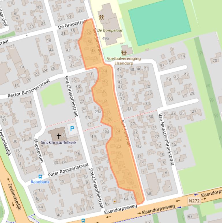 Kaart van postcodegebied 5424TT.