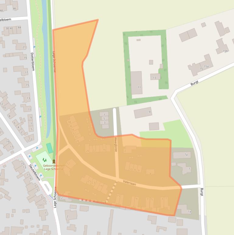 Kaart van postcodegebied 5427MA.