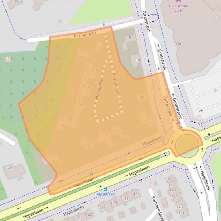 Kaart van postcodegebied 5431DA.