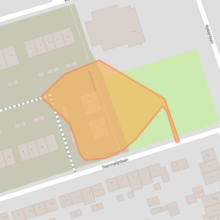 Kaart van postcodegebied 5431ZW.