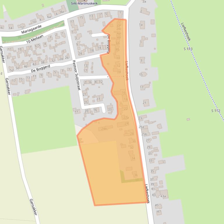 Kaart van postcodegebied 5433KK.