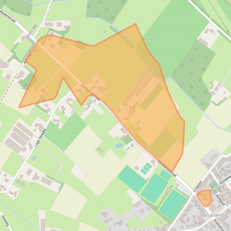 Kaart van postcodegebied 5434LD.