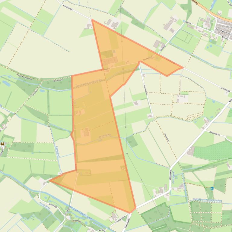 Kaart van postcodegebied 5437ND.