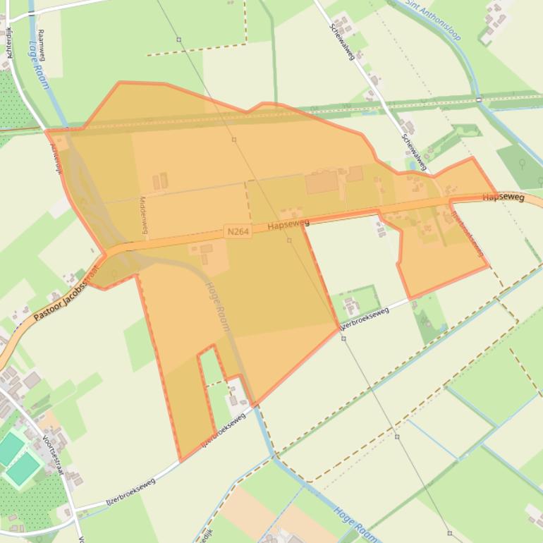 Kaart van postcodegebied 5454NS.