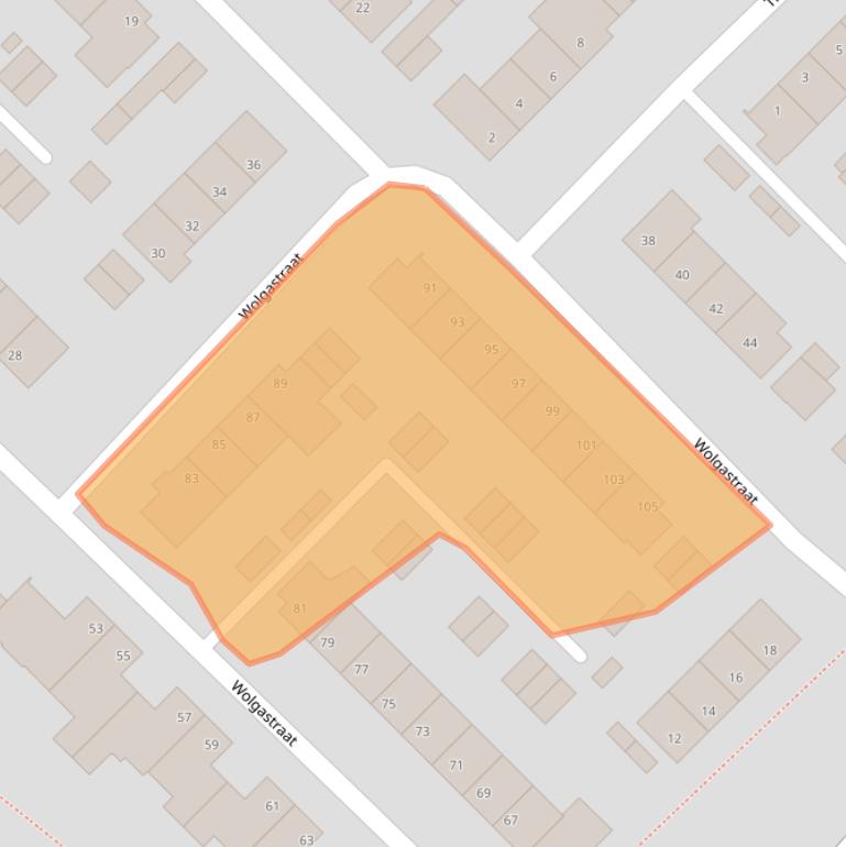 Kaart van postcodegebied 5463AT.