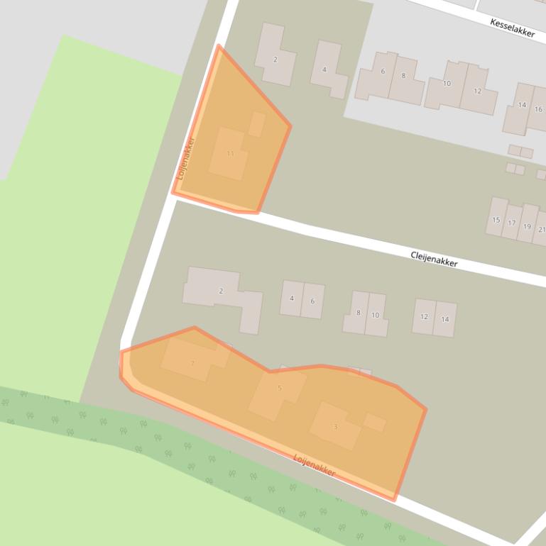 Kaart van postcodegebied 5463MN.