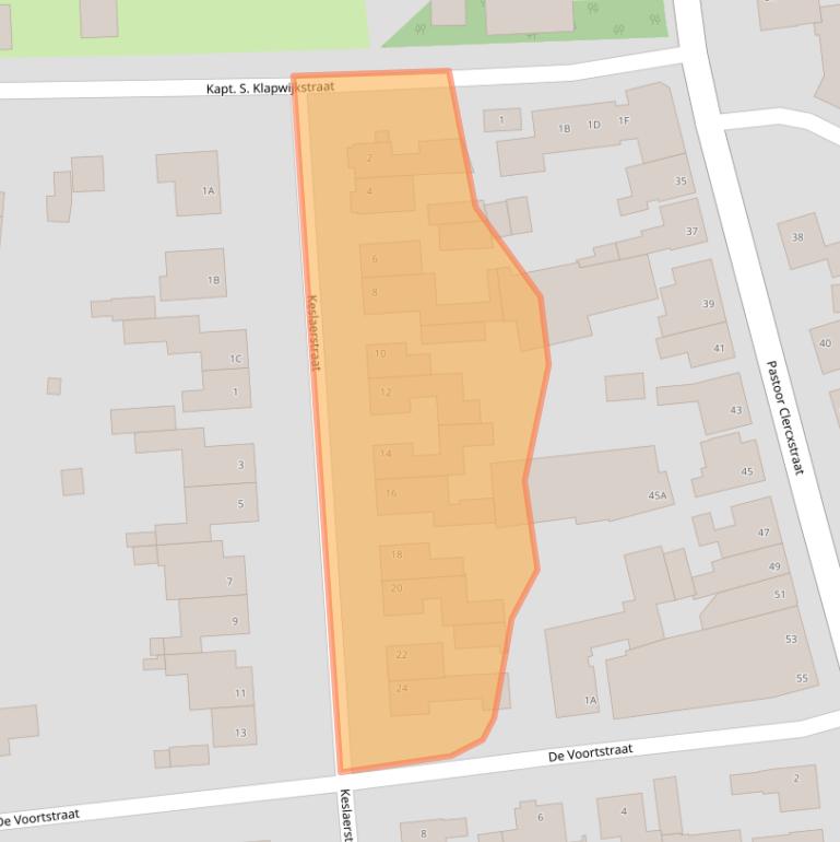 Kaart van postcodegebied 5465RN.