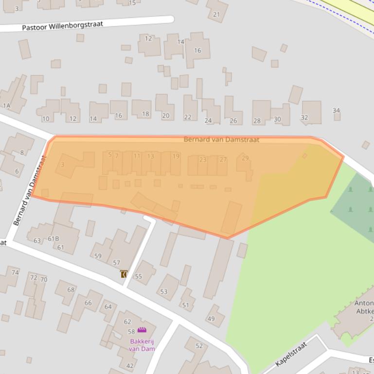 Kaart van postcodegebied 5466PV.