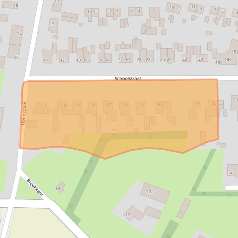 Kaart van postcodegebied 5476KJ.