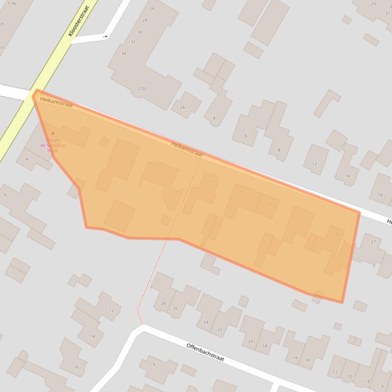 Kaart van postcodegebied 5481BA.