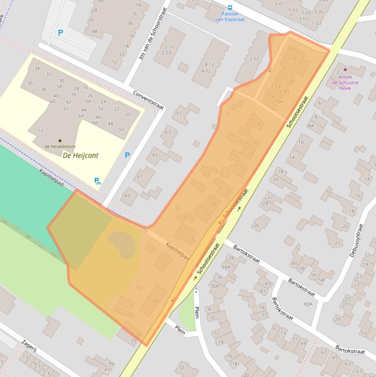 Kaart van postcodegebied 5481BG.