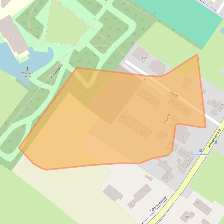 Kaart van postcodegebied 5481CT.