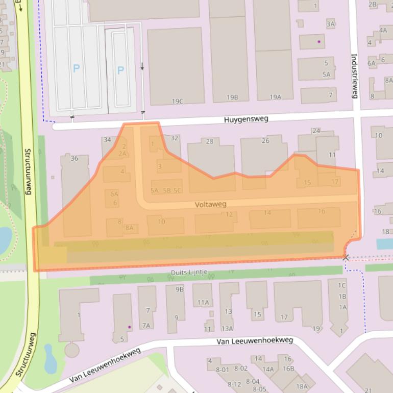 Kaart van postcodegebied 5482TM.