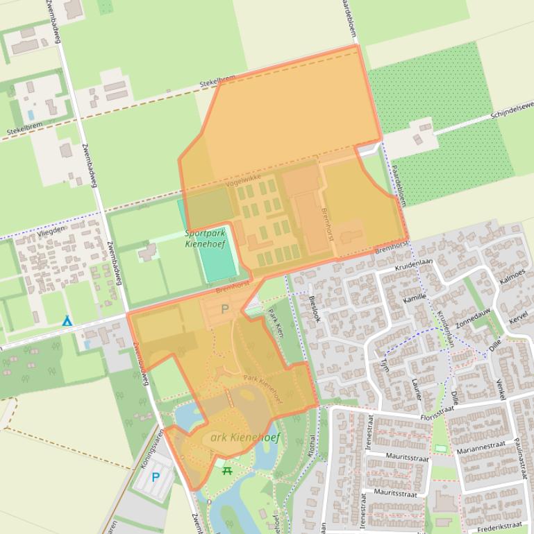 Kaart van postcodegebied 5491LR.