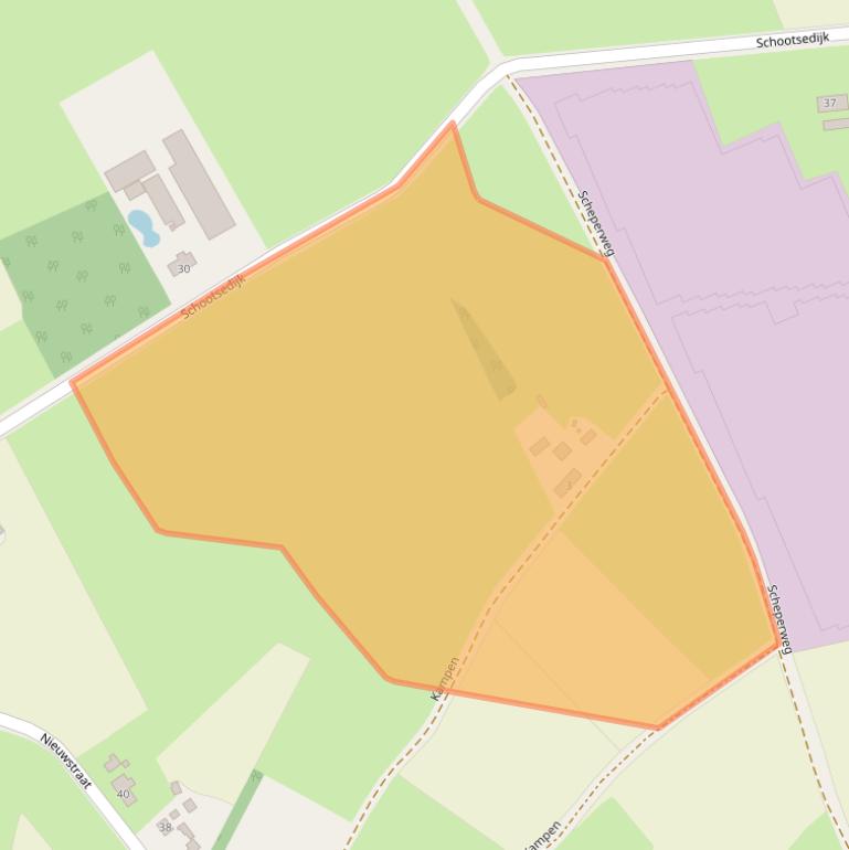 Kaart van postcodegebied 5491VP.