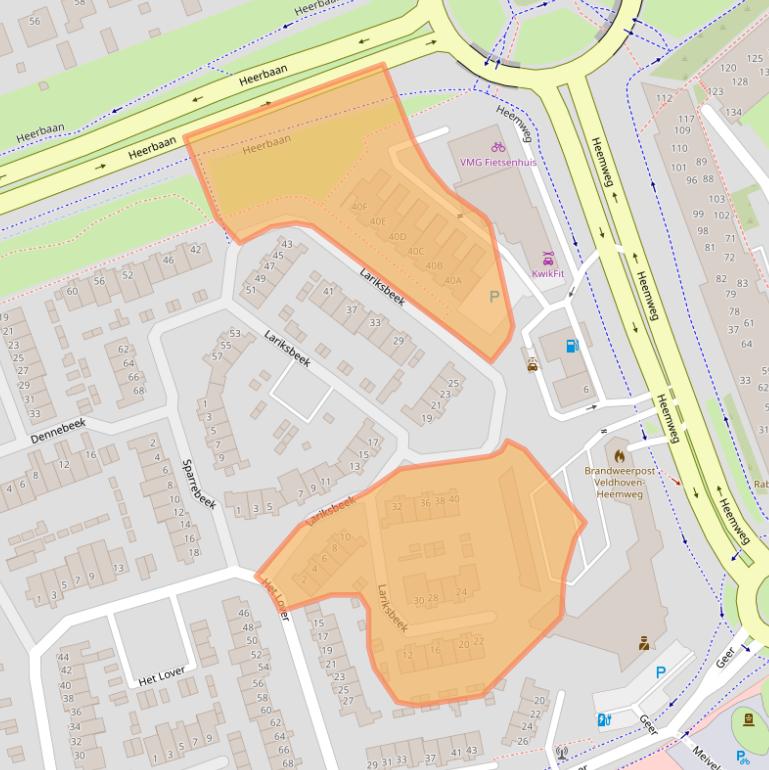 Kaart van postcodegebied 5501GS.