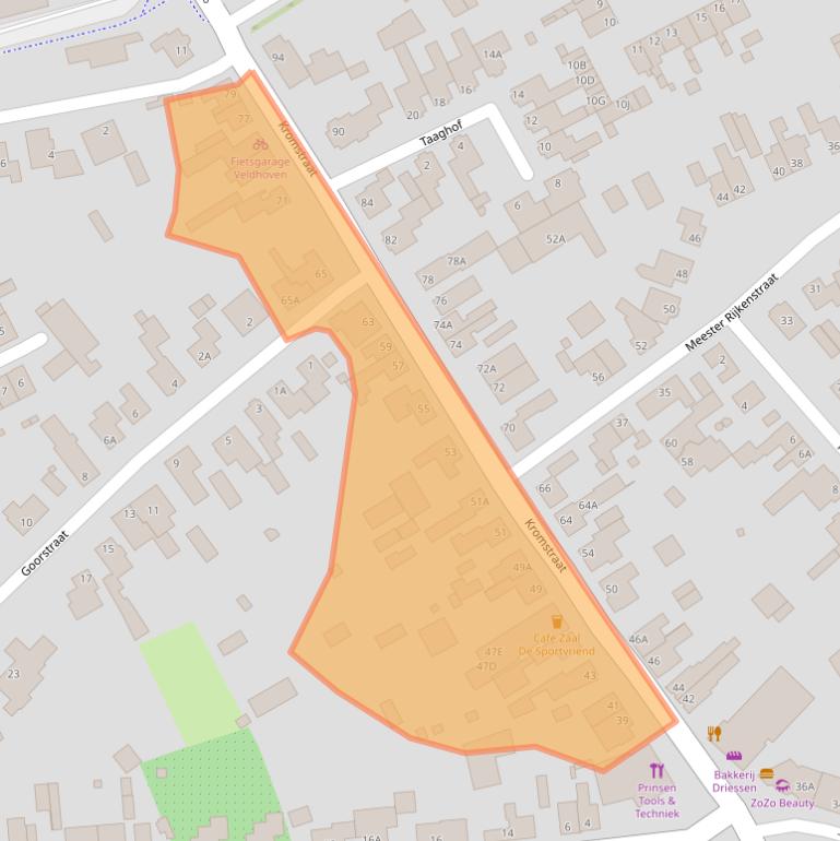 Kaart van postcodegebied 5504BB.