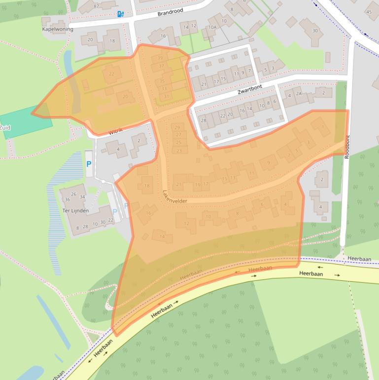 Kaart van postcodegebied 5507KV.