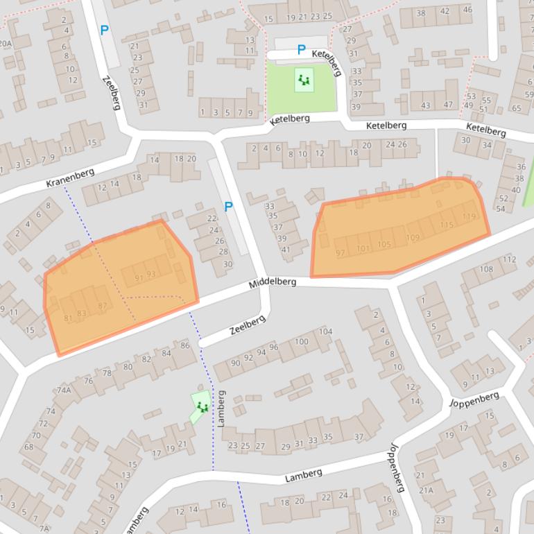 Kaart van postcodegebied 5508DP.