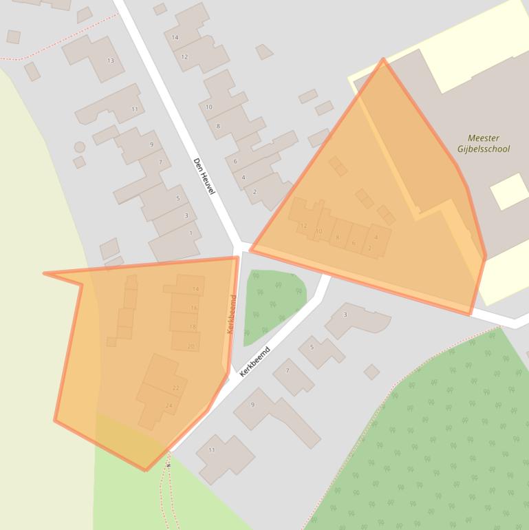 Kaart van postcodegebied 5511AN.